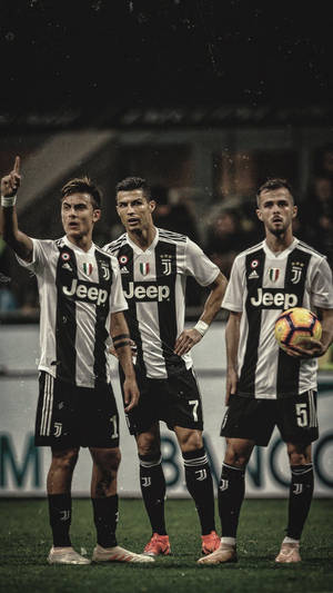 Juventus Player Dybala Ronaldo And Pjanić Wallpaper