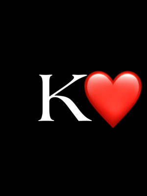 K Alphabet With Heart Wallpaper