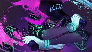 K/da Akali Purple Aesthetic Tumblr Laptop Wallpaper