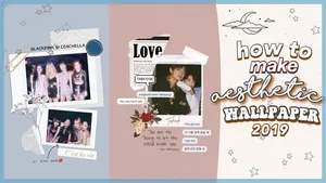 K-pop Group Aesthetic Collage Laptop Wallpaper