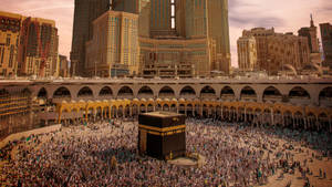 Kaaba Pilgrimage Rose Filter Wallpaper