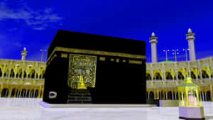 Kaabain Madina Night View Wallpaper