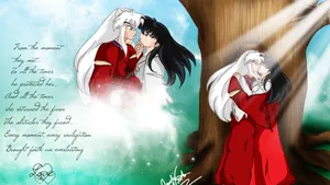 Kagome And Inuyasha Fan Art Wallpaper