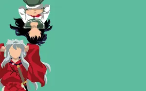 Kagome And Inuyasha Resting Wallpaper