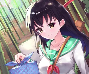 Kagome Higurashi Digital Drawing Wallpaper