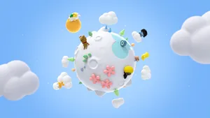 Kakao Friends In Clouds Wallpaper