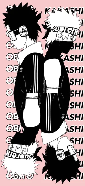 Kakashi And Obito, Two Of The Most Powerful And Beloved Characters In The Anime World. Wallpaper