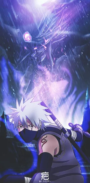 Kakashi Empowered By The Legendary Susanoo Wallpaper