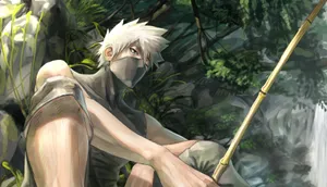 Kakashi Hatake In The Woods Wallpaper