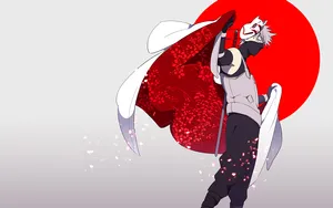 Kakashi Red And White Coat Wallpaper