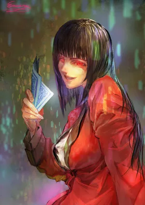 Wallpaper look, girl, art, kakegurui, crazy excitement for mobile and  desktop, section сёнэн, resolution 3000x2000 - download