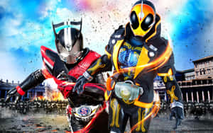 Kamen Rider Dynamic Duo Wallpaper