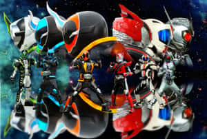 Kamen Rider Heroes Cosmic Backdrop Wallpaper