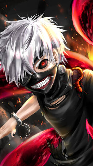 Ken Kaneki, 3D art, red eye, night, Sasaki Haise, Tokyo Ghoul, HD wallpaper