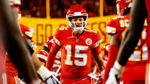 Kansas City Chiefs' Quarterback Pat Mahomes On The Phone Wallpaper