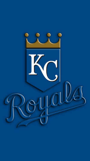 Kansas Royals Logo On A Blue Background Wallpaper