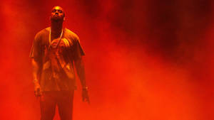 Kanye West Performing At Saint Pablo Tour Wallpaper