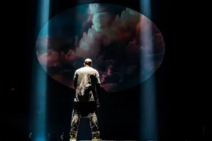 Kanye West Performs During His