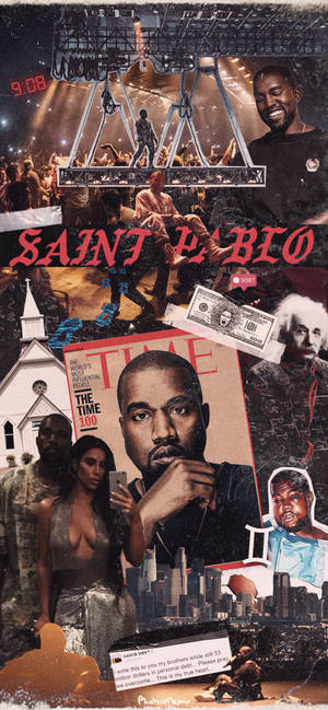 Kanye West Saint Pablo Collage Wallpaper