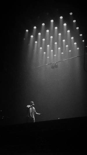 Kanye West Saint Pablo Grayscale Lights Wallpaper