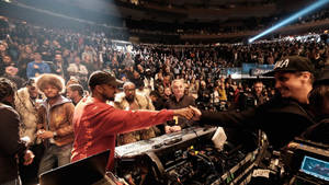 Kanye West Saint Pablo In Crowds Wallpaper