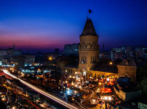 Karachi Empress Market Night View Wallpaper
