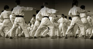 Karate Class With Students Wallpaper