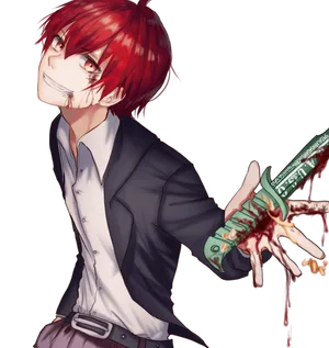 Karma Akabane Bruised And Bloodied Wallpaper