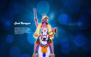 Karuppasamy On Horse Blue Aesthetic Wallpaper