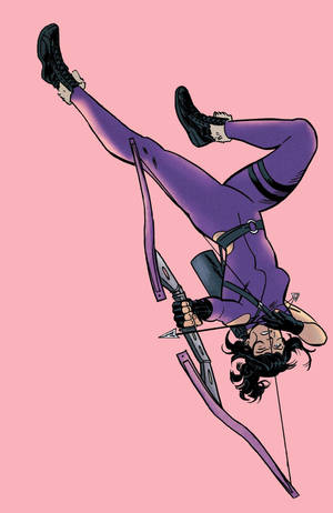 Kate Bishop Hawkeye Upside-down Art Wallpaper