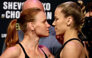 Katlyn Chookagian Face-off With Valentina Shevchenko Wallpaper