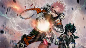Katsuki Bakugo Explosive Power4 K Wallpaper Wallpaper