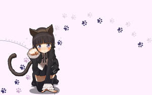 Kawaii Cat Girl For Iphone Wallpaper