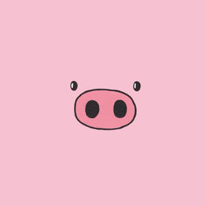 Kawaii Ipad Drawing Of Pig’s Pink Face Wallpaper