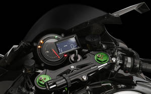 Kawasaki H2r Tachometer And Speedometer Wallpaper