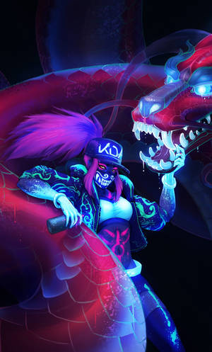 Kda Akali Lol Iphone Wallpaper