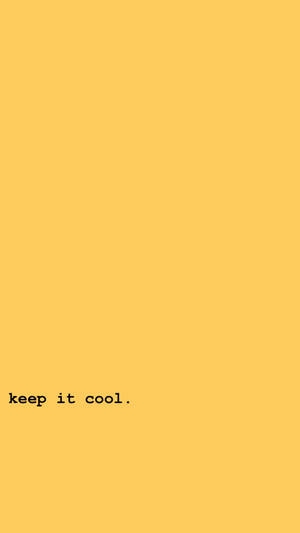 Keep It Cool Pastel Yellow Aesthetic Wallpaper