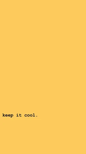Keep It Cool Pastel Yellow Aesthetic Wallpaper