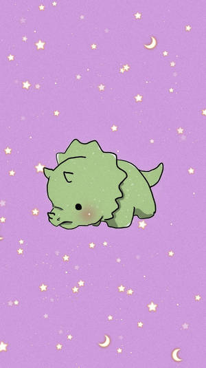 Keep It Cute With This Adorable Dinosaur Iphone Wallpaper! Wallpaper