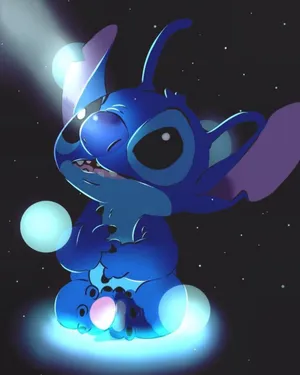 Keep Smiling, Baby Stitch! Wallpaper