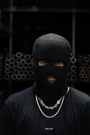 Keep Your Face Protected With A Black Ski Mask Wallpaper