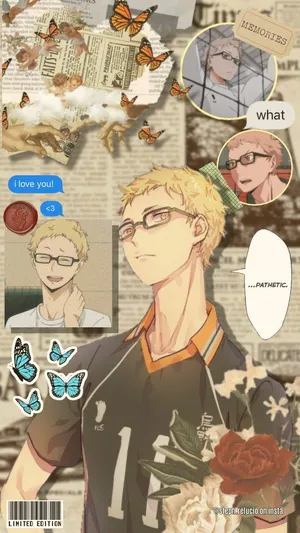 Kei Tsukishima Magazine Poster Wallpaper