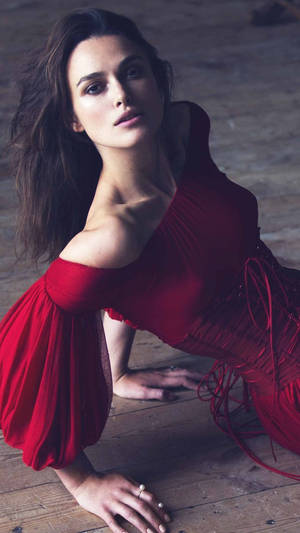 Keira Knightley Edit 2014 Red Dress Wallpaper