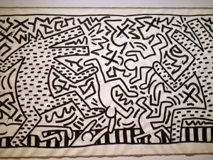 Keith Haring Intricate Pattern Artwork Wallpaper