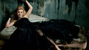 Kelly Clarkson Black Tulle Dress Wallpaper