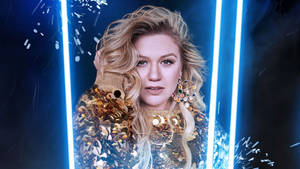 Kelly Clarkson Blue Laser Wallpaper