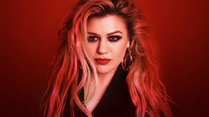 Kelly Clarkson In Hot Red Wallpaper