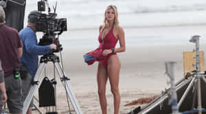 Kelly Rohrbach Beach Filming Scene Wallpaper