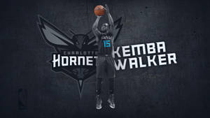 Kemba Walker Charlotte Hornets Monochrome Wallpaper
