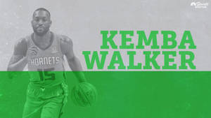 Kemba Walker Green Grey Split Background Wallpaper